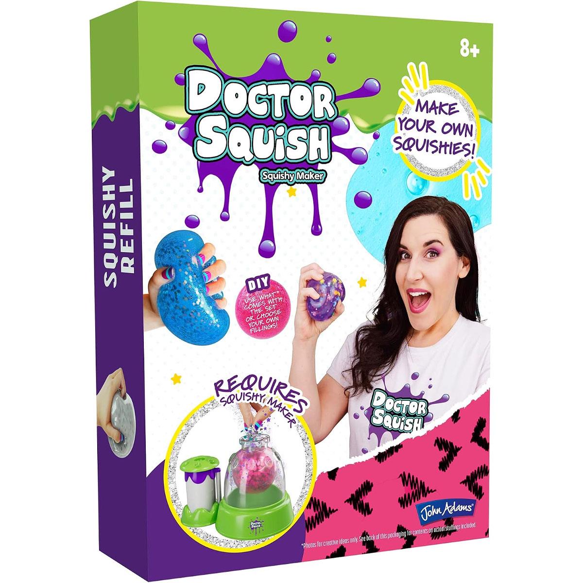 John Adams Doctor Squish Squishy Maker Refill Pack 5 TPR Squishies Slime Powder Sparkles & Confetti Ages 8+