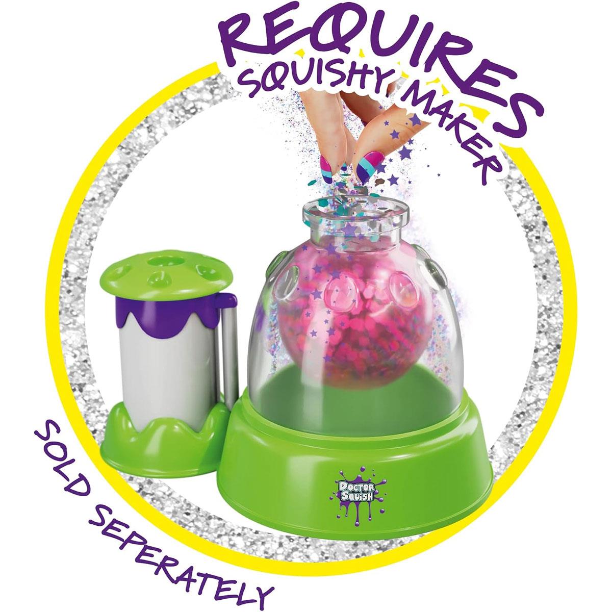 John Adams Doctor Squish Squishy Maker Refill Pack 5 TPR Squishies Slime Powder Sparkles & Confetti Ages 8+ - Image 2