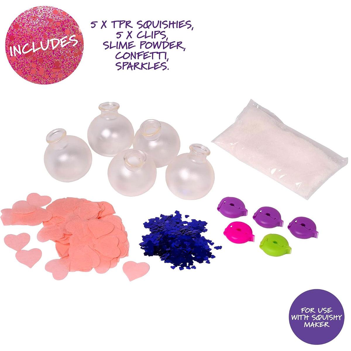 John Adams Doctor Squish Squishy Maker Refill Pack 5 TPR Squishies Slime Powder Sparkles & Confetti Ages 8+ - Image 3