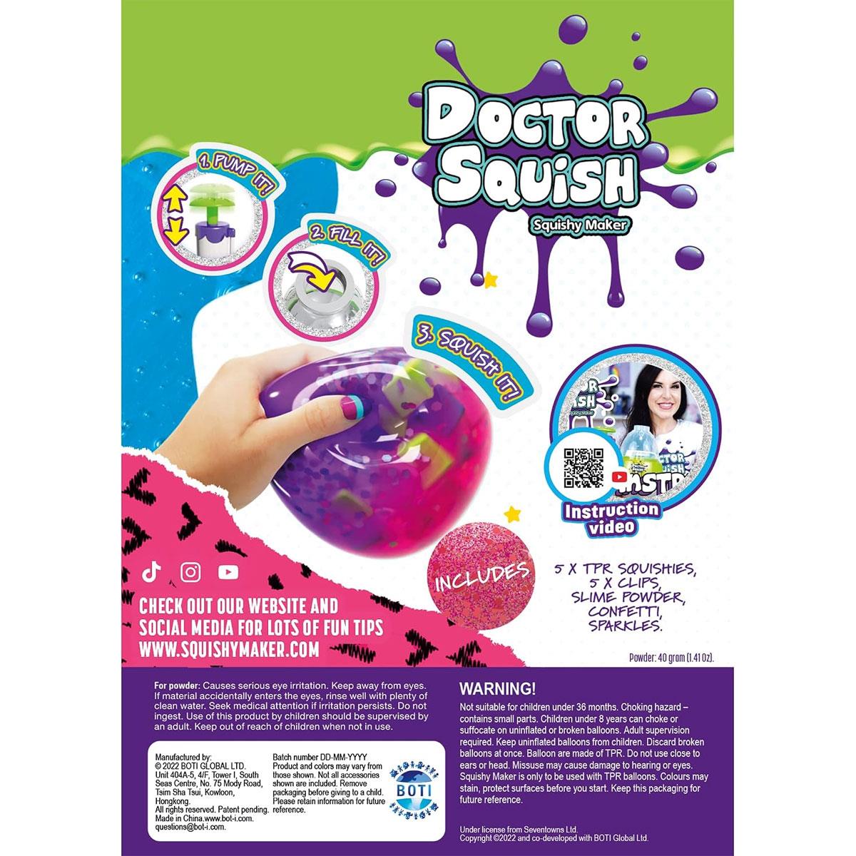 John Adams Doctor Squish Squishy Maker Refill Pack 5 TPR Squishies Slime Powder Sparkles & Confetti Ages 8+ - Image 6