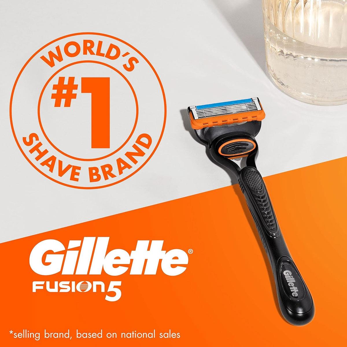 Gillette Fusion5 Razor Blade Refills for Men 5 Anti-Friction Blades Precision Trimmer Lubrastrip Pack of 8 - Image 8