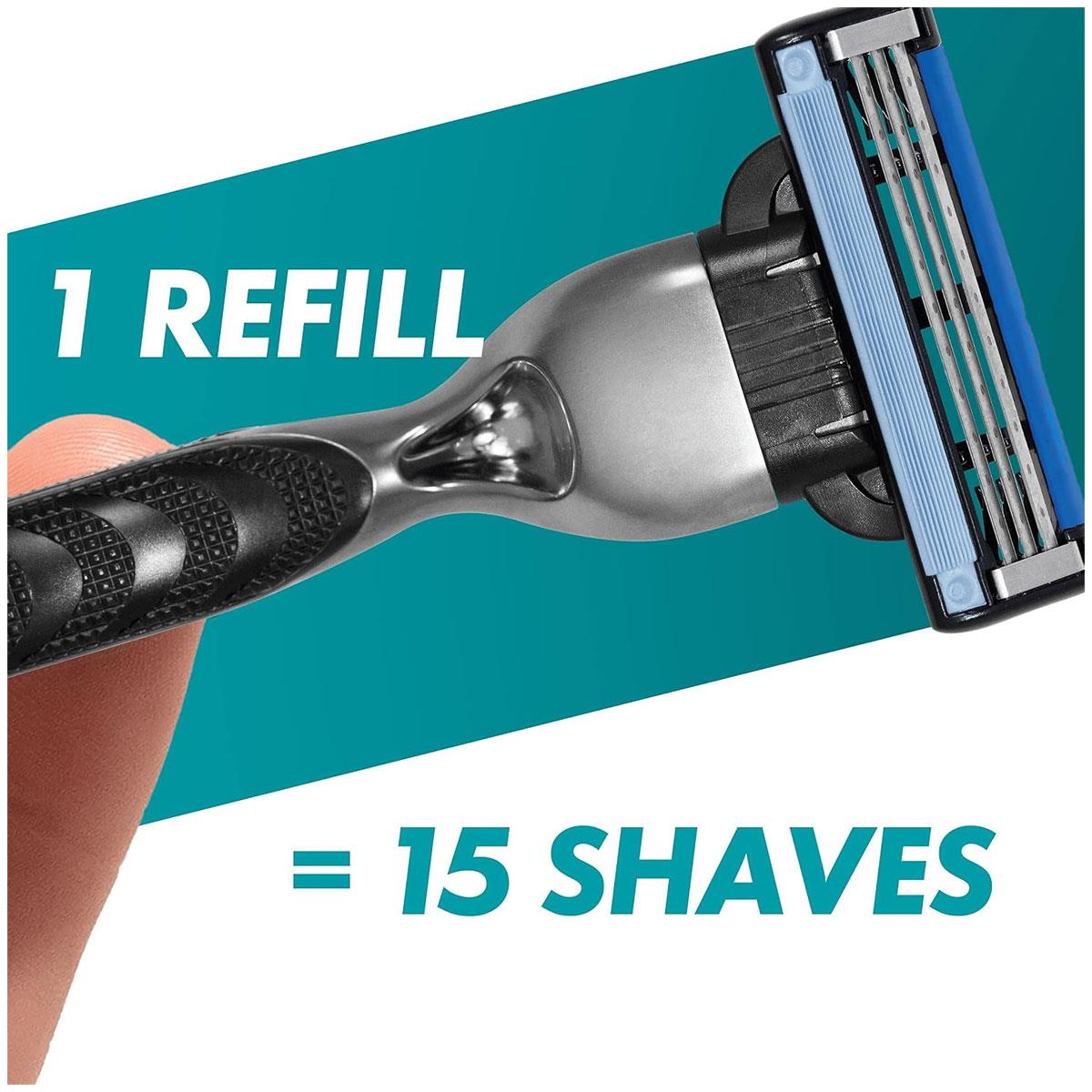 Gillette Mach3 Razor Blade Refills for Men 3 Stronger Than Steel Blades Upgraded Lubrastrip Fits All Mach3 Handles 4 Pack - Image 5