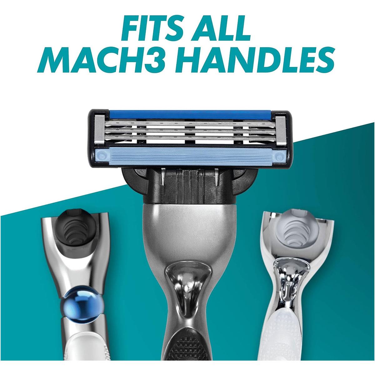 Gillette Mach3 Razor Blade Refills for Men 3 Stronger Than Steel Blades Upgraded Lubrastrip Fits All Mach3 Handles 4 Pack - Image 7