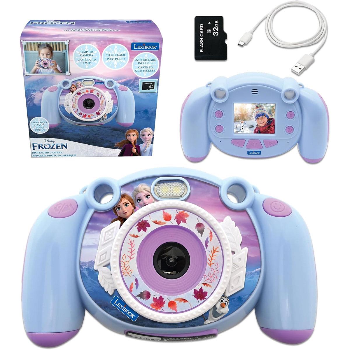 Lexibook Frozen Kids Digital Camera 12MP Full HD 1080p 2-Inch LCD 400mAh Blue/Purple