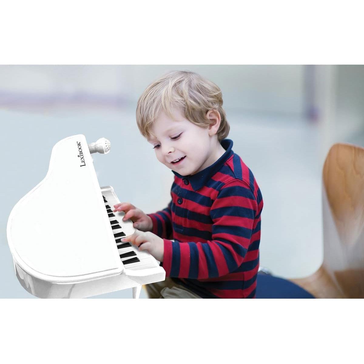 Lexibook My First Piano for Kids 31 Light-Up Keys Learning Mode Microphone White 3+ - Image 2