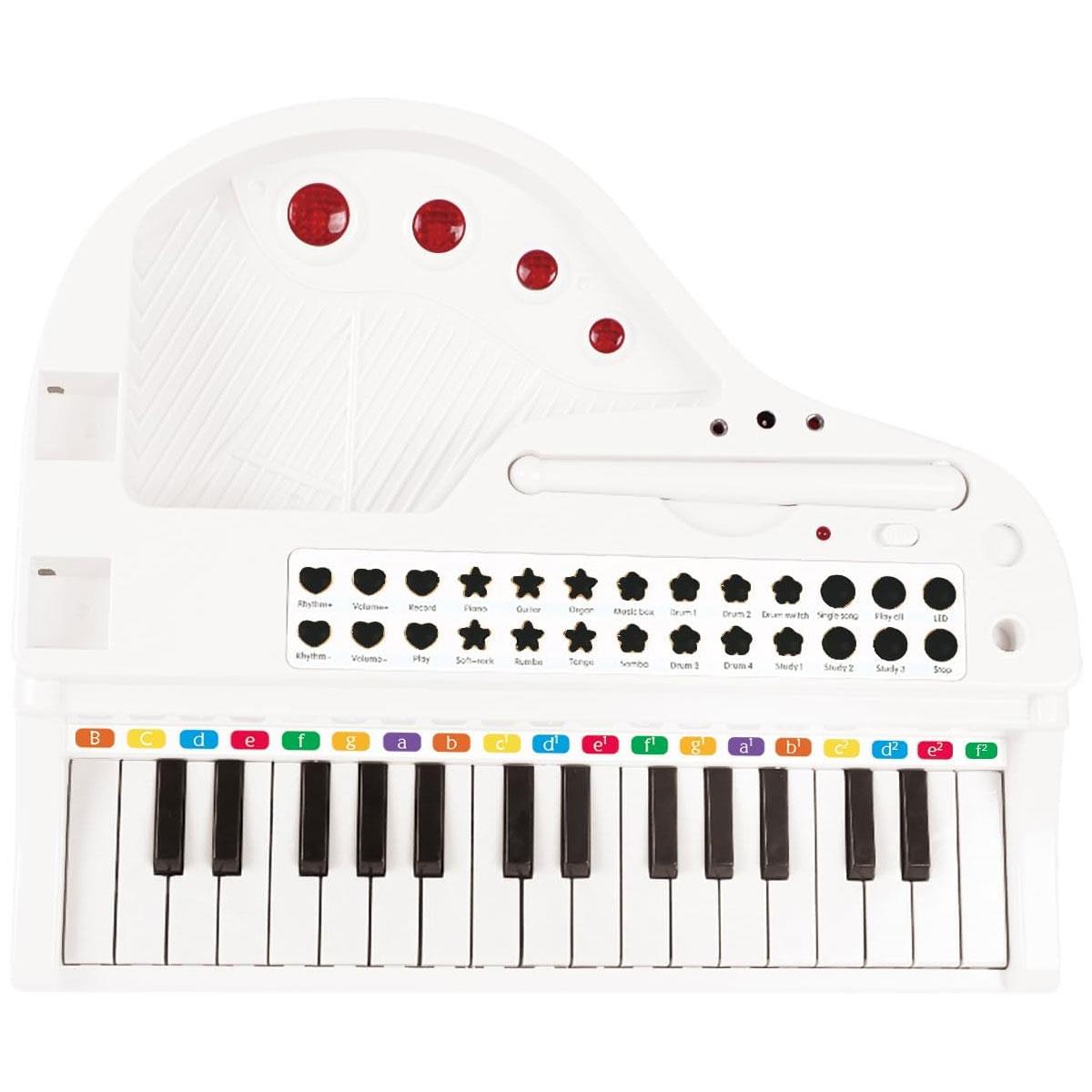 Lexibook My First Piano for Kids 31 Light-Up Keys Learning Mode Microphone White 3+ - Image 3