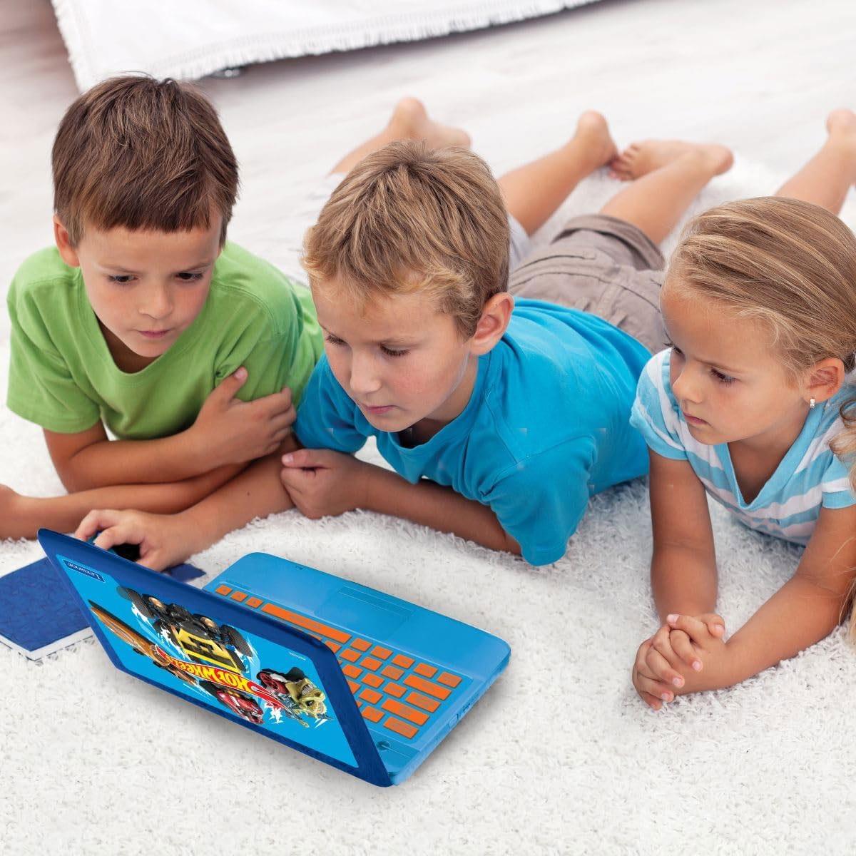 Lexibook Hot Wheels Educational Laptop for Kids Bilingual English/French 124 Activities Mouse Orange & Black Age 5+ - Image 2