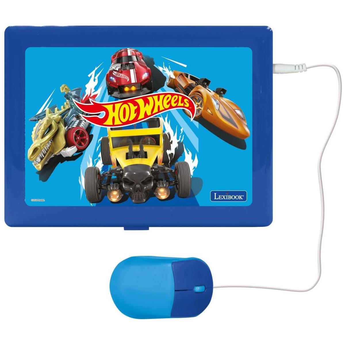 Lexibook Hot Wheels Educational Laptop for Kids Bilingual English/French 124 Activities Mouse Orange & Black Age 5+ - Image 3