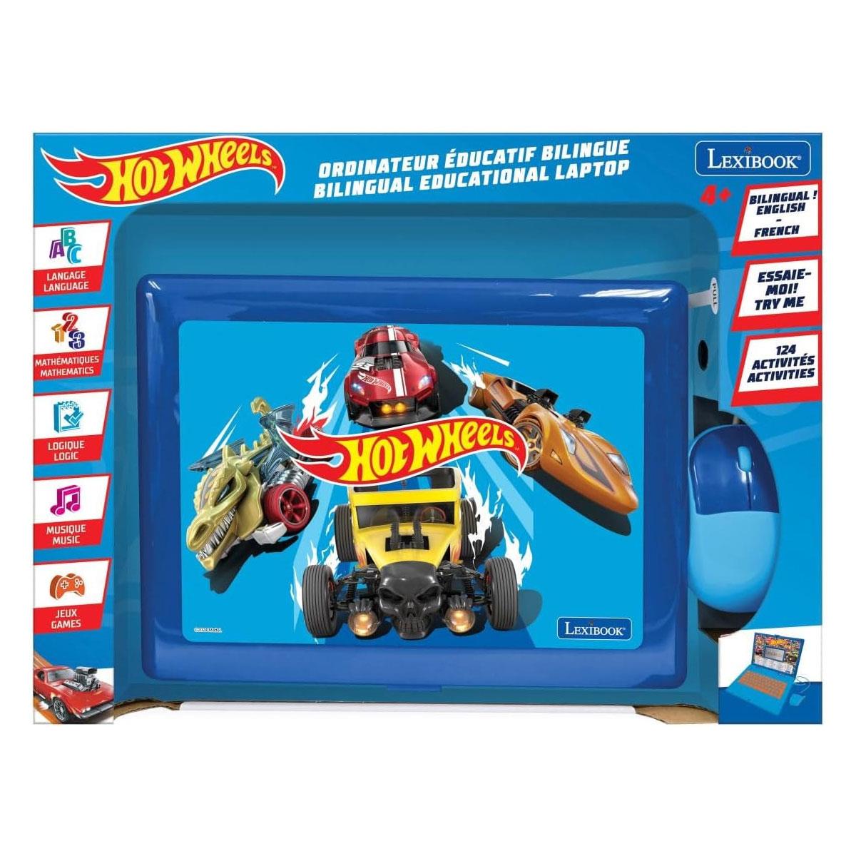 Lexibook Hot Wheels Educational Laptop for Kids Bilingual English/French 124 Activities Mouse Orange & Black Age 5+ - Image 5