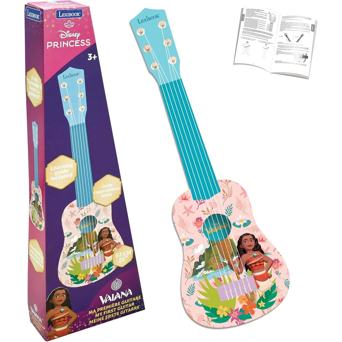 Lexibook Disney Moana My First Guitar for Children 53 cm 6 Nylon Strings Pink/Blue