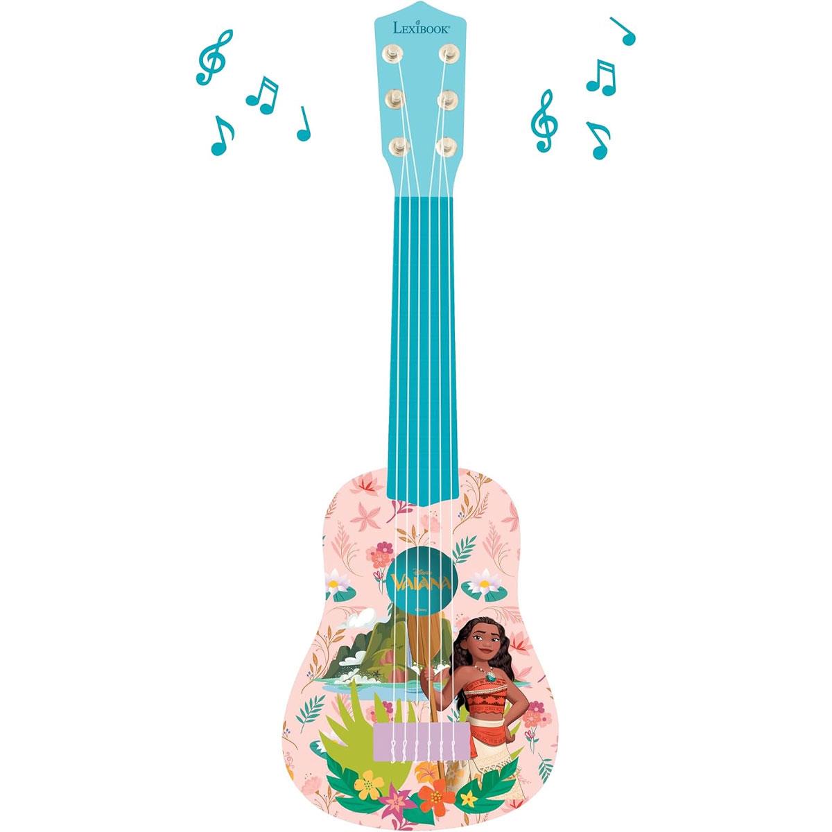 Lexibook Disney Moana My First Guitar for Children 53 cm 6 Nylon Strings Pink/Blue - Image 4