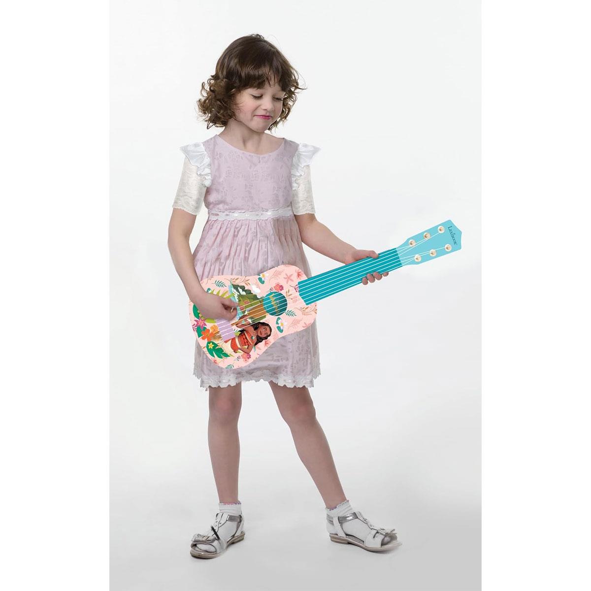 Lexibook Disney Moana My First Guitar for Children 53 cm 6 Nylon Strings Pink/Blue - Image 6