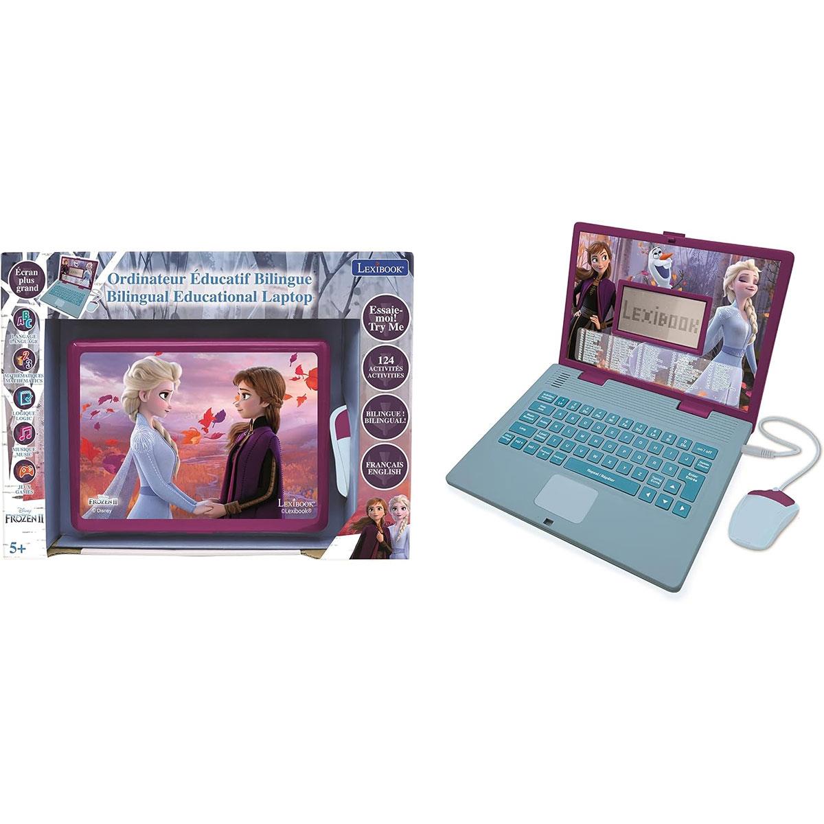 Lexibook Disney Frozen 2 Educational Laptop French/English 124 Activities Elsa & Anna Blue/Purple - Image 3