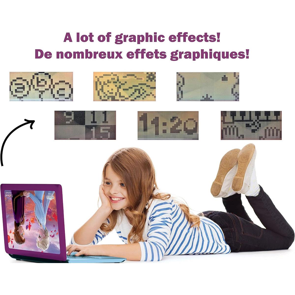 Lexibook Disney Frozen 2 Educational Laptop French/English 124 Activities Elsa & Anna Blue/Purple - Image 6