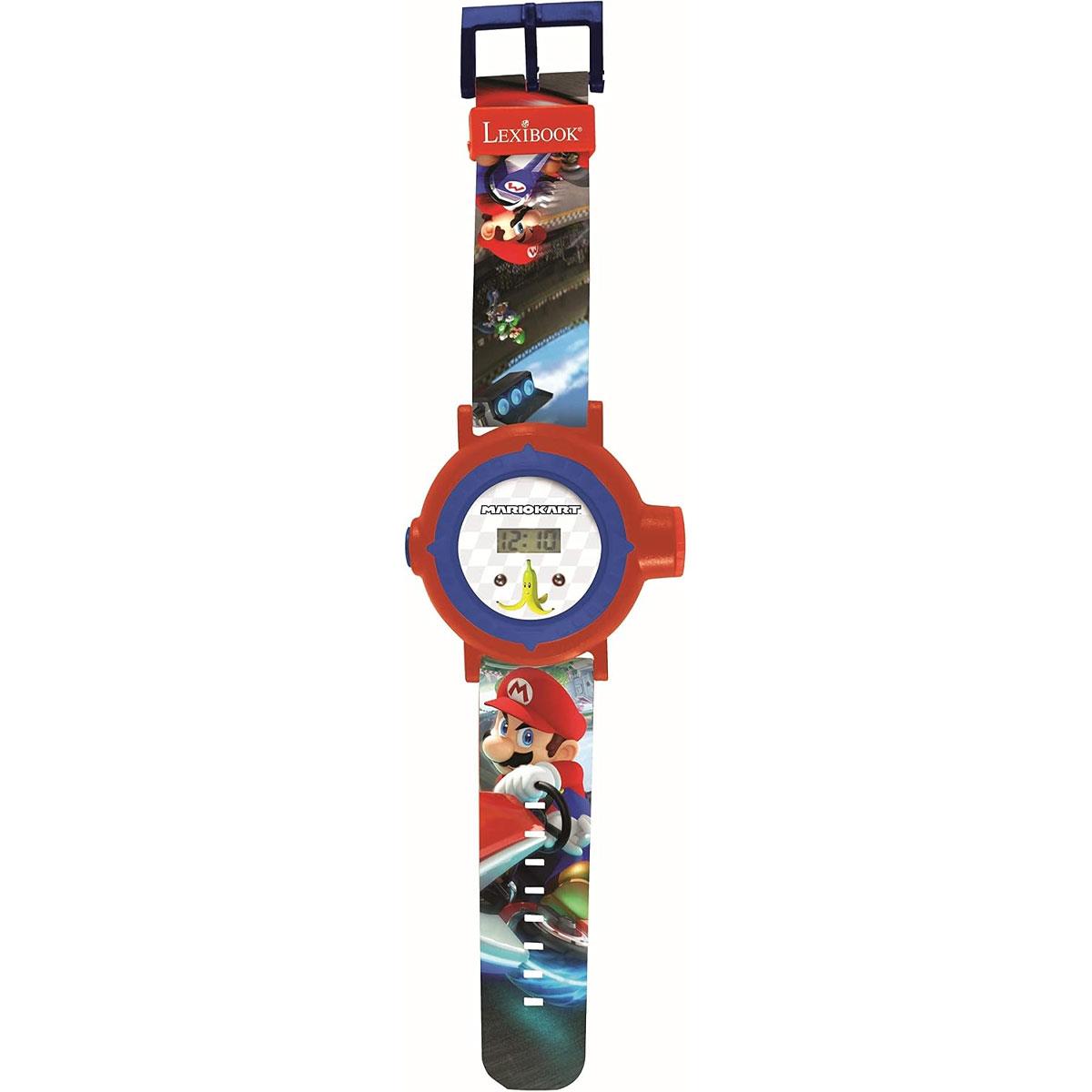Lexibook Mario Kart Children's Projection Watch Digital Watch with 20 Images Adjustable Silicone Strap Blue/Multicolour - Image 2