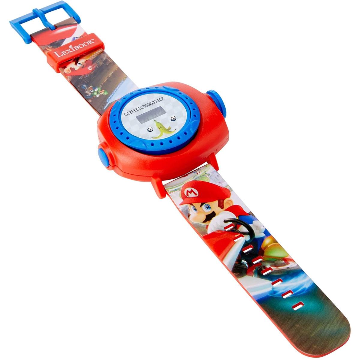 Lexibook Mario Kart Children's Projection Watch Digital Watch with 20 Images Adjustable Silicone Strap Blue/Multicolour - Image 4