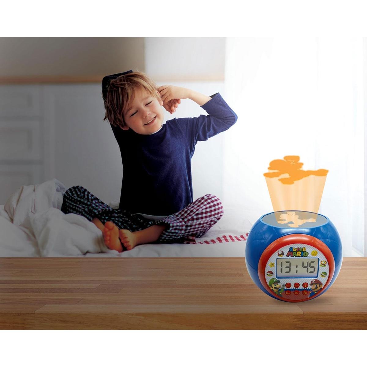 Lexibook Super Mario Projector Alarm Clock Digital LCD Night Light Timer Blue 3 AAA - Image 7