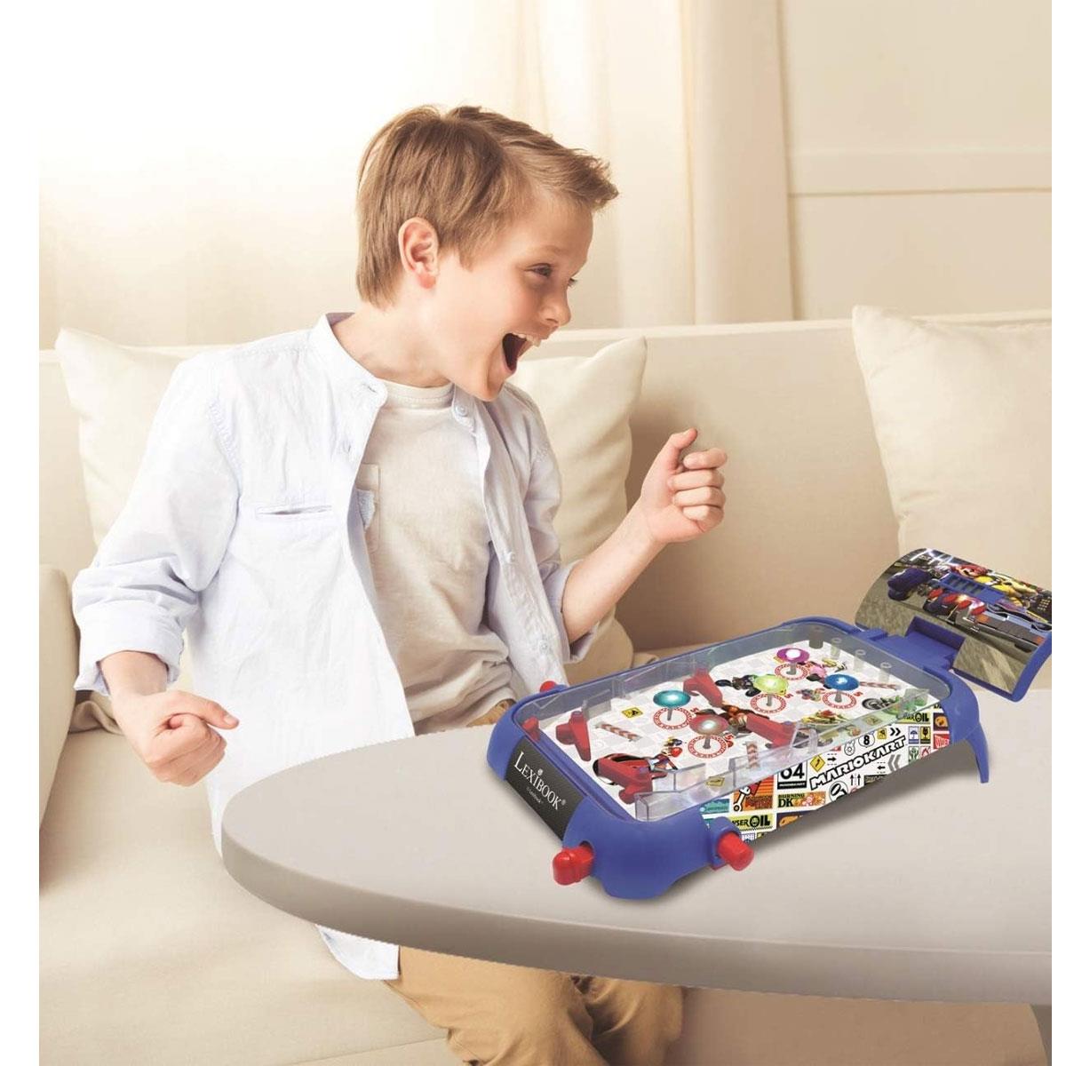Lexibook Mario Kart Electronic Pinball Table Game with LCD Score Lights & Sounds 4 Flippers 5 Bumpers - Image 2