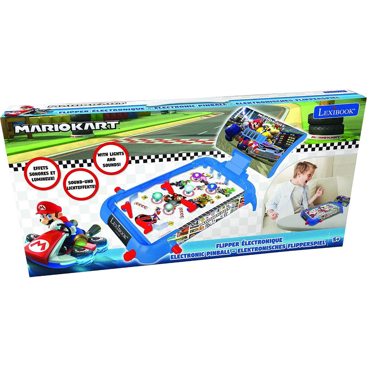 Lexibook Mario Kart Electronic Pinball Table Game with LCD Score Lights & Sounds 4 Flippers 5 Bumpers - Image 3