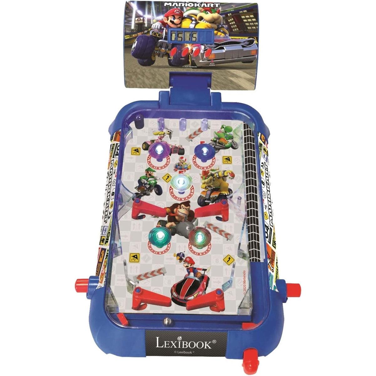 Lexibook Mario Kart Electronic Pinball Table Game with LCD Score Lights & Sounds 4 Flippers 5 Bumpers - Image 4
