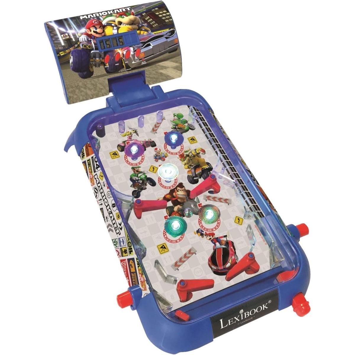 Lexibook Mario Kart Electronic Pinball Table Game with LCD Score Lights & Sounds 4 Flippers 5 Bumpers - Image 5