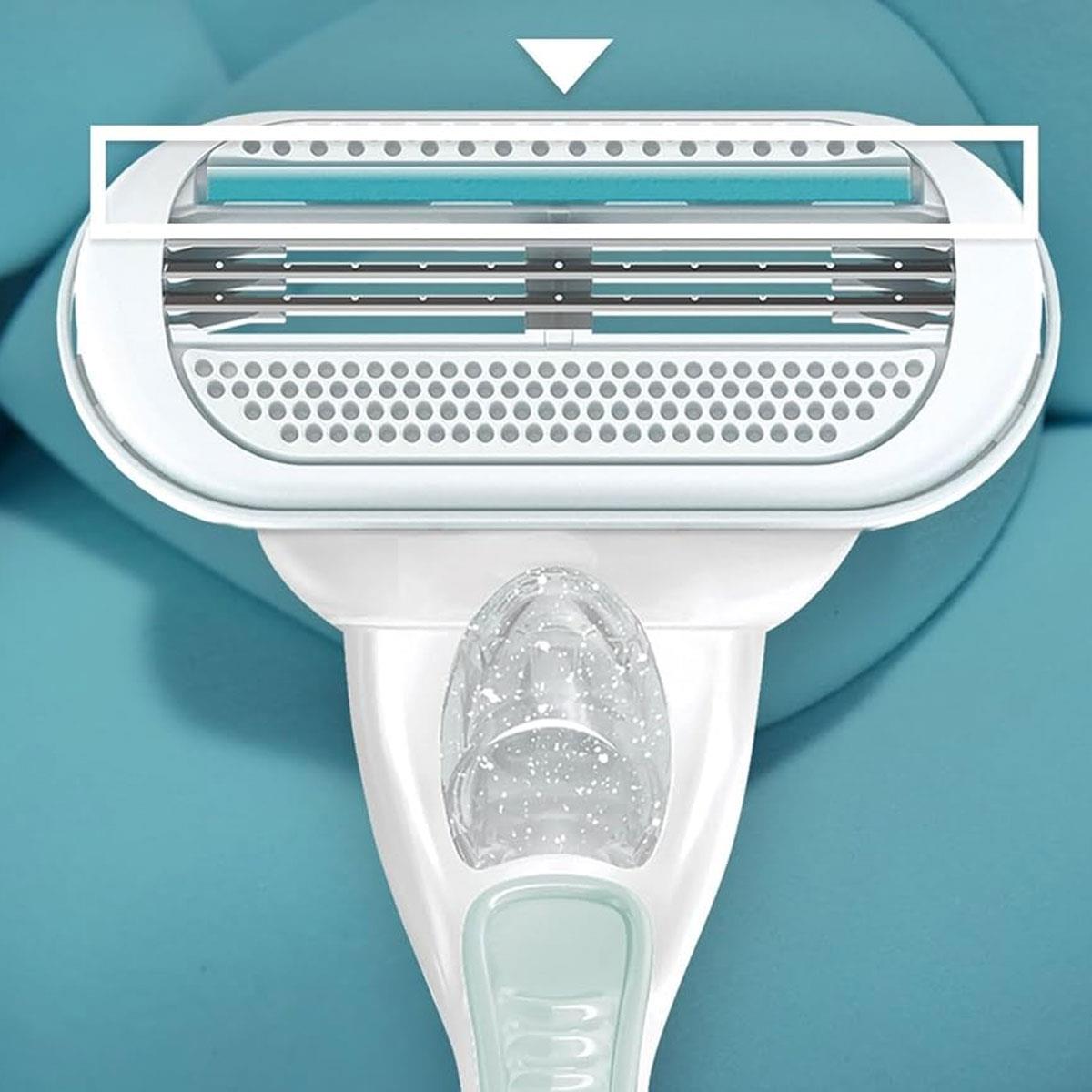 Gillette Venus Smooth Sensitive Women's Razor Blade Refills 3 Blade Cartridges with SkinCushion Technology for Sensitive Skin 8 Pack - Image 4