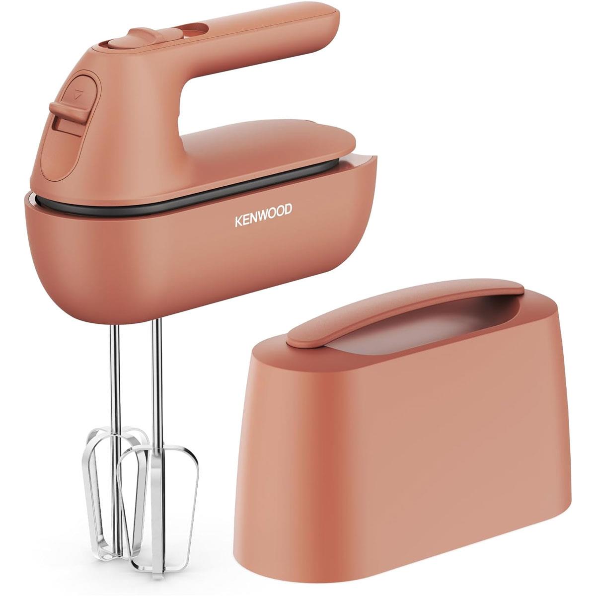 Kenwood QuickMix Go Hand Mixer 350W Corded Electric Portable Mixer with Stainless Steel Beaters and Integrated Storage Case Clay Red