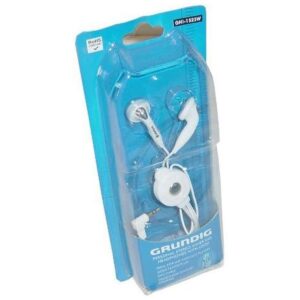 Grundig In-Ear Wired Headphones with Loop for MP3 Players 2.5mm Audio Jack Tangle-Free Earphones White