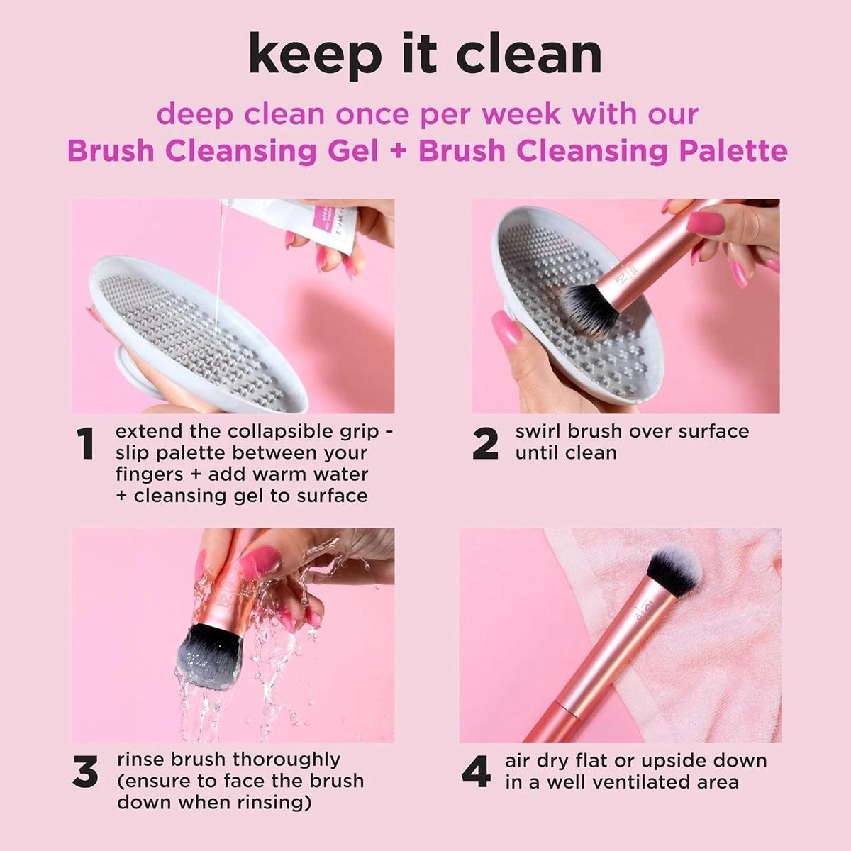 Real Techniques Double Time Brush And Lash 4 Piece Eye Makeup Set with Dual-Ended Brushes And Eyelash Curler - Image 6