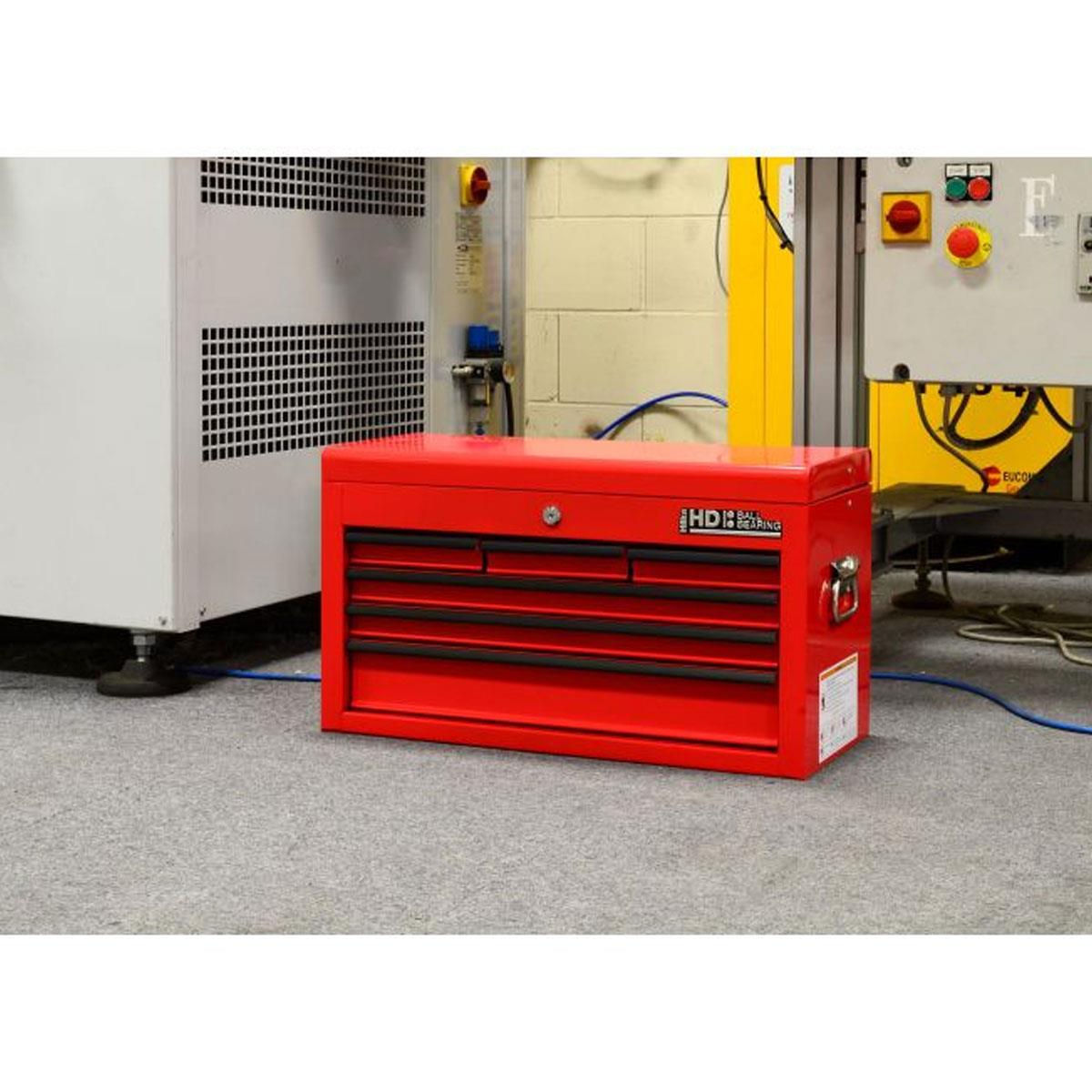 Hilka Heavy Duty 6 Drawer Tool Chest All Steel Construction Ball Bearing Slides Key Lock Industrial Powder Coated Finish - Image 7