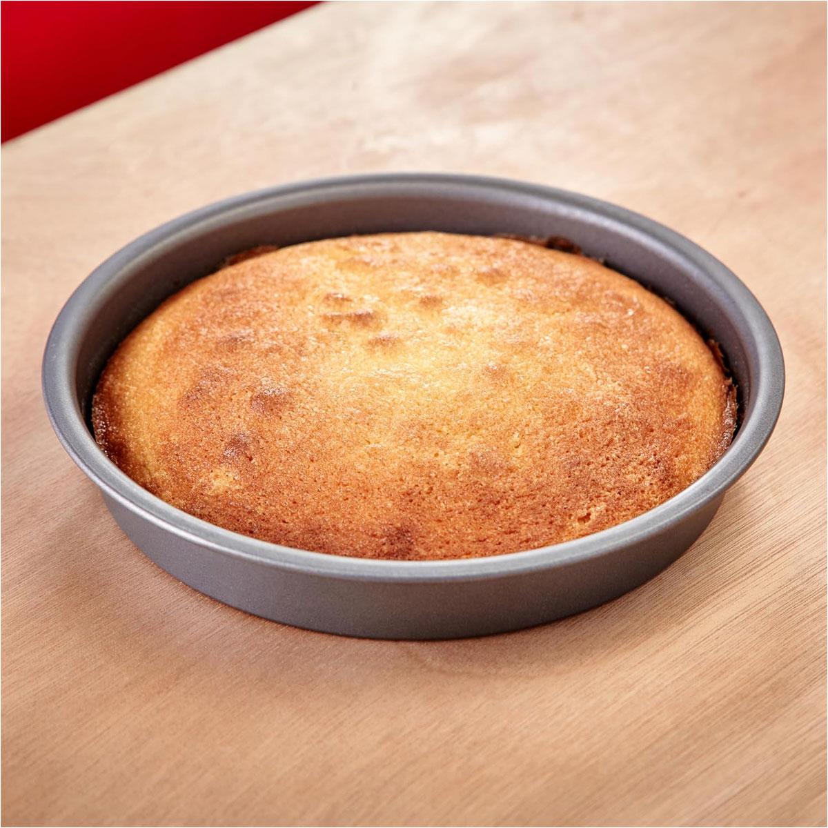 Judge Everyday 8 Inch Round Sandwich Tin Carbon Steel Non Stick Deep Baking Pan Grey - Image 2