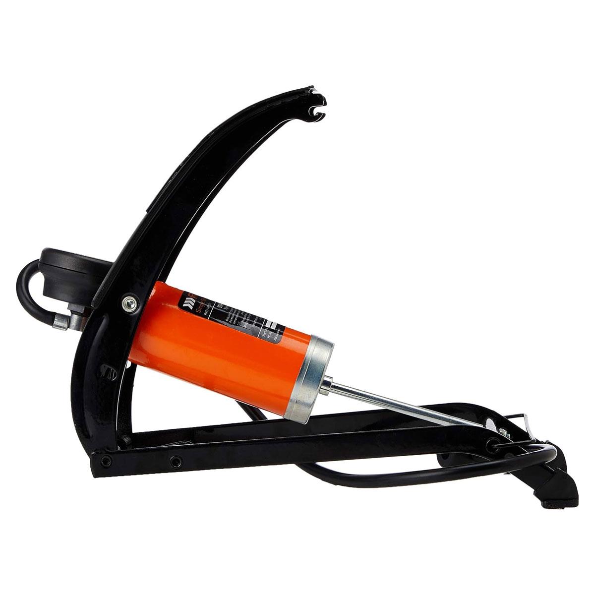 Hilka RAC Heavy Duty Single Barrel Foot Pump 0-100 PSI Analogue Gauge 3 Adaptors Vehicle Bicycle & Sports Ball - Image 2