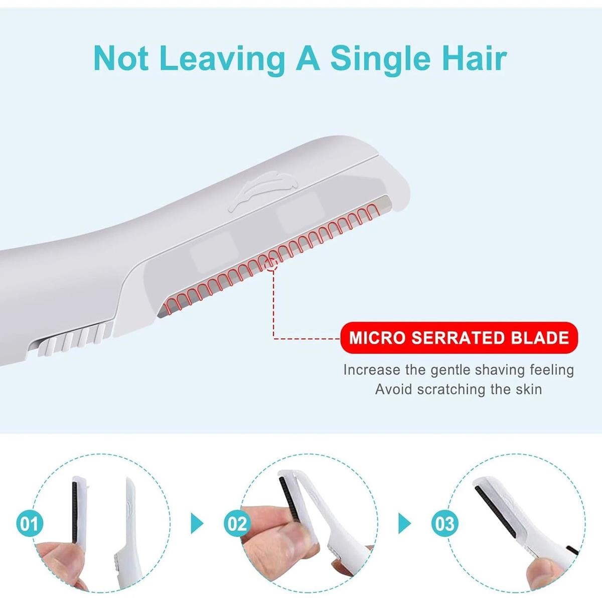 Finishing Touch Flawless Dermaplane Glow Replacement Heads 6 Pack Stainless Steel Blades For Facial Hair Removal And Exfoliation - Image 3