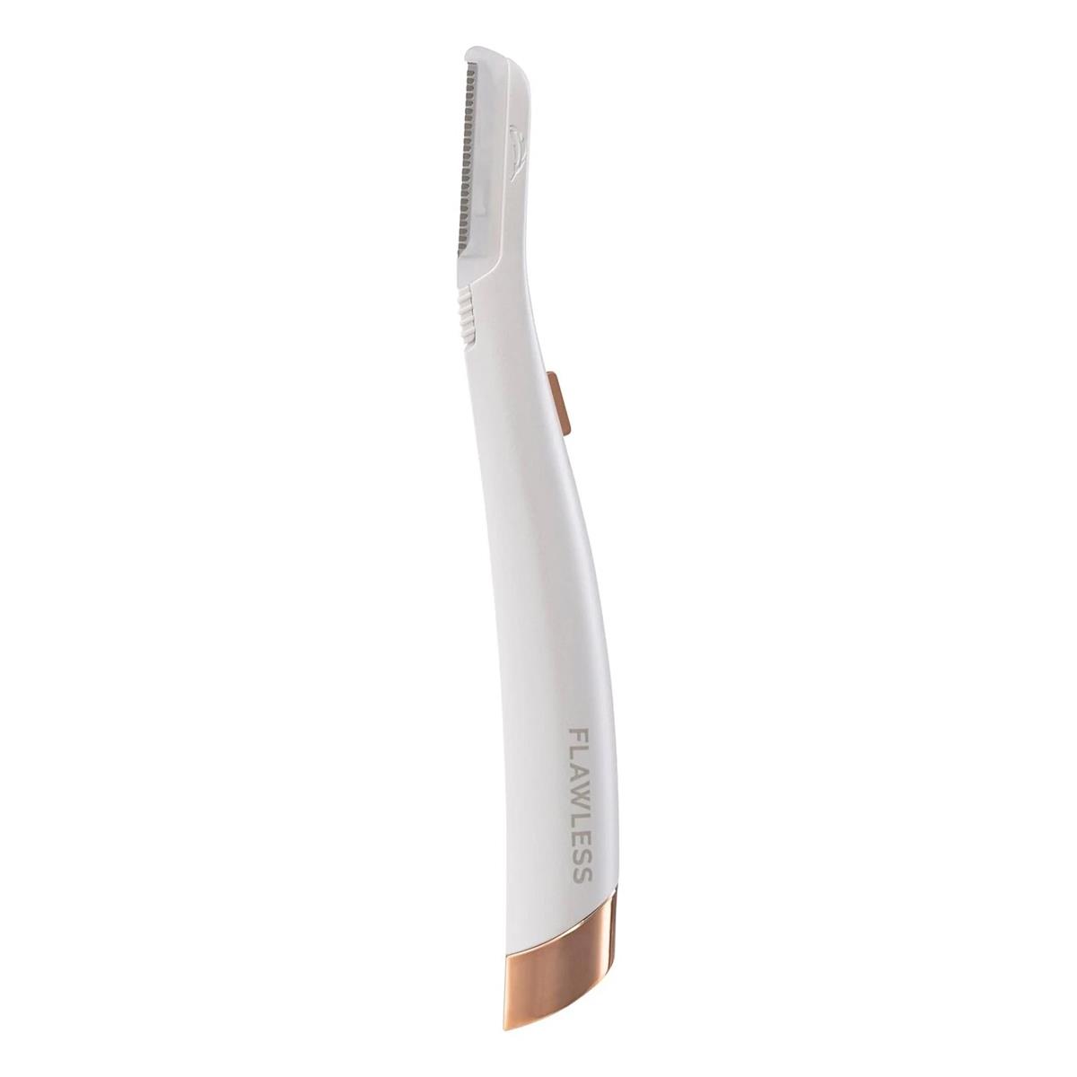 Finishing Touch Flawless Dermaplane Glow Facial Exfoliator And Hair Remover With LED Light And 6 Replacement Heads White - Image 2