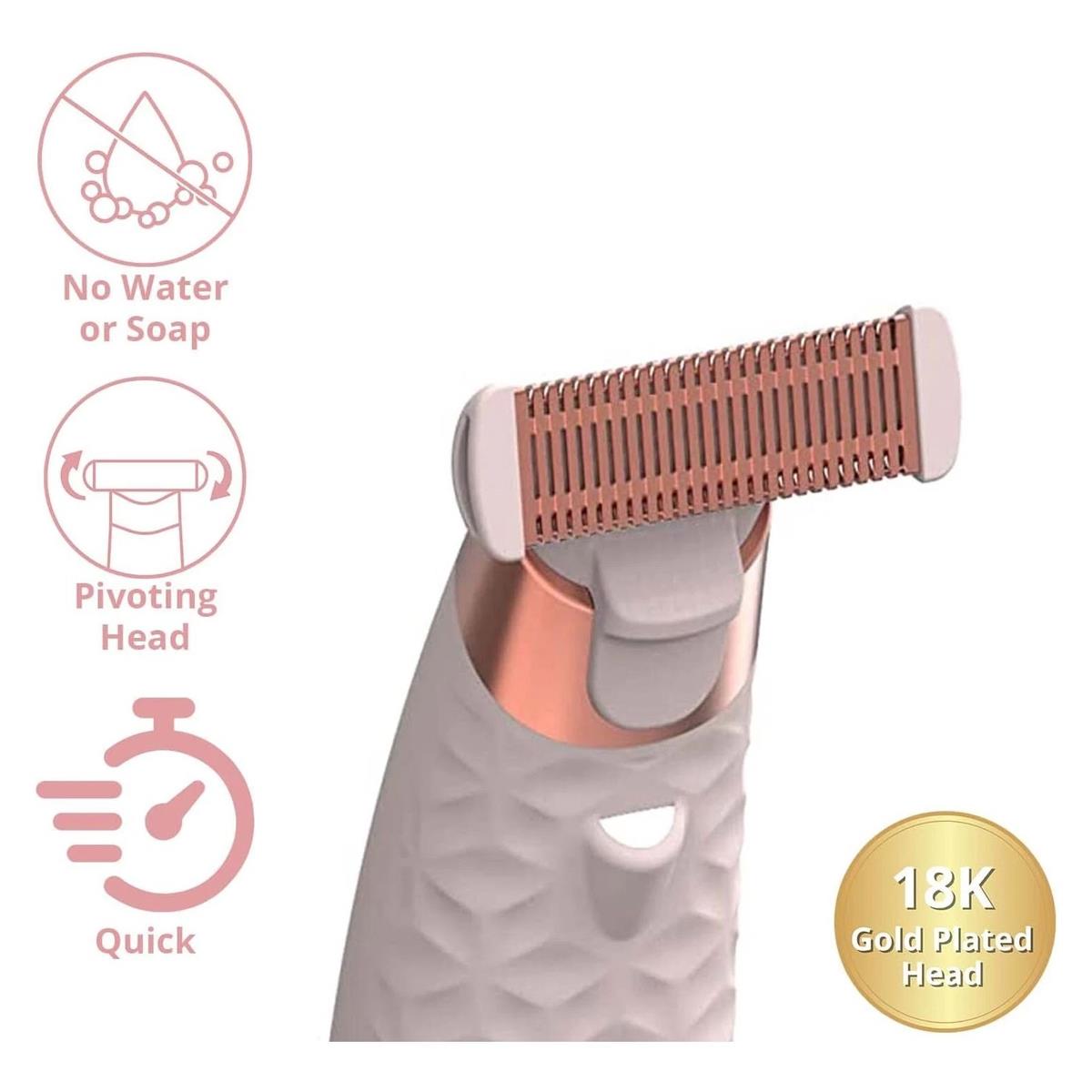 Finishing Touch Flawless Rechargeable Foil Shaver For Women With Pivoting Head LED Light And Hypoallergenic Gold Blade - Image 4