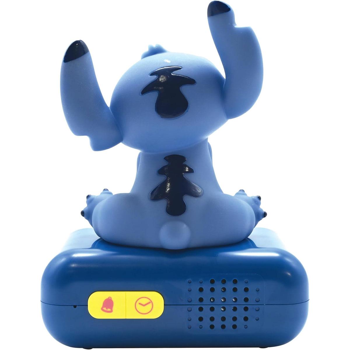Lexibook Disney Stitch Nightlight Alarm Clock Digital LCD LED Night Light Snooze 6 Sounds Blue - Image 3