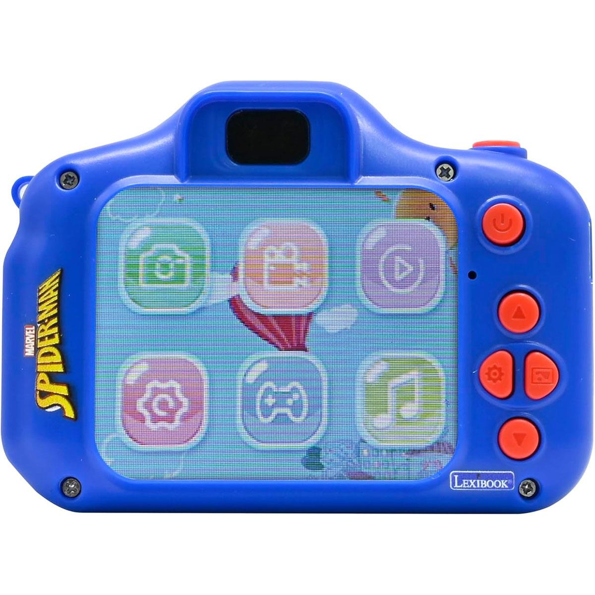 Lexibook Spider-Man 4-in-1 Kids Digital Camera 1MP with 2-Inch Screen 8GB SD Card MP3 Games Red & Blue - Image 3