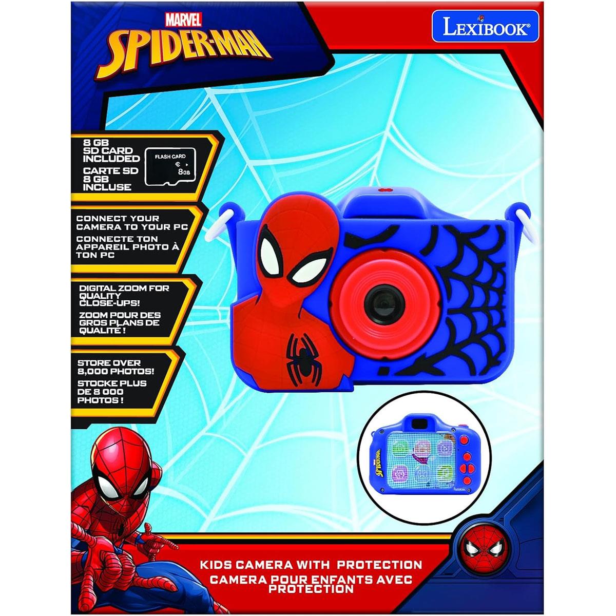 Lexibook Spider-Man 4-in-1 Kids Digital Camera 1MP with 2-Inch Screen 8GB SD Card MP3 Games Red & Blue - Image 5