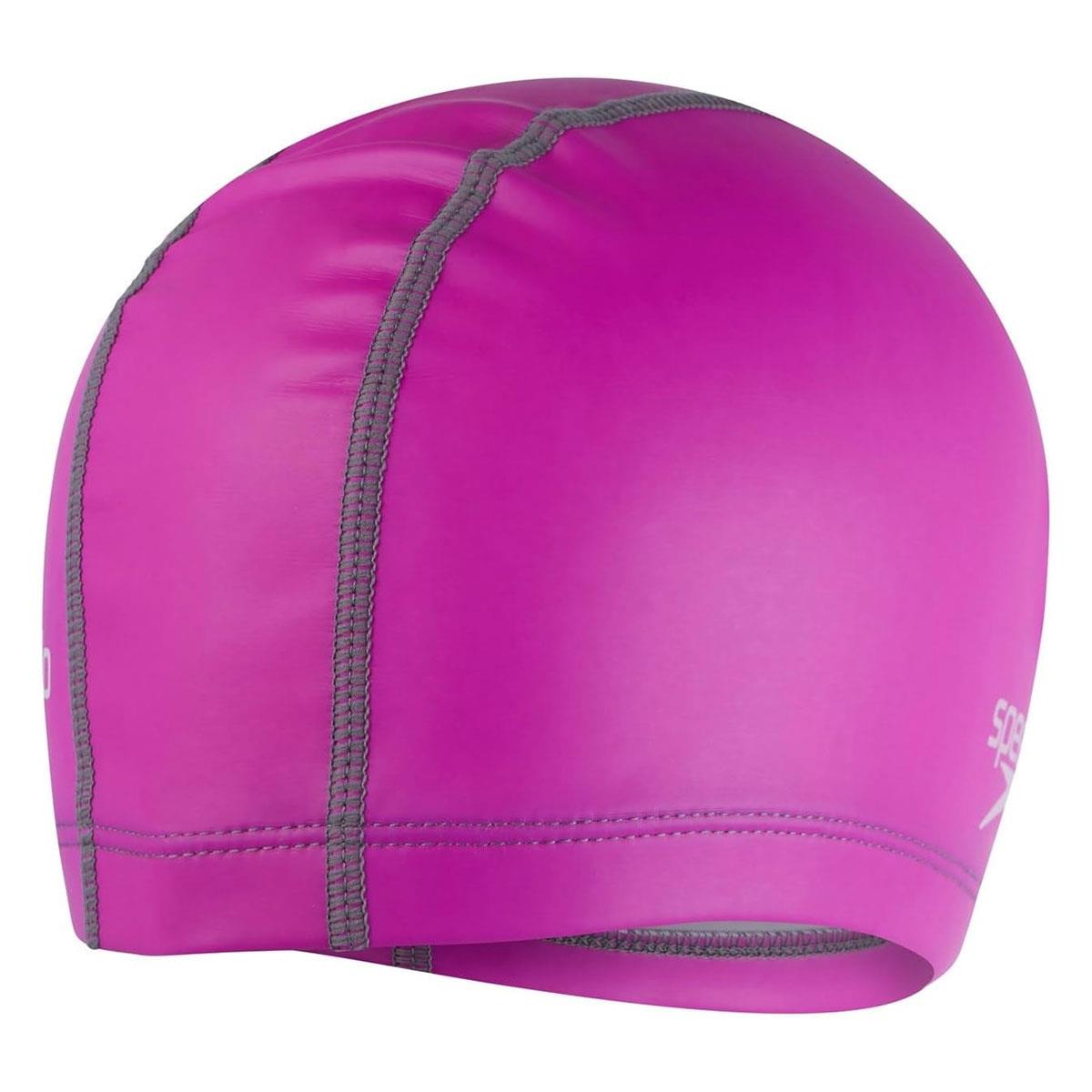Speedo Unisex Long Hair Swim Cap Purple Silicone Snag-Free Easy-On Cap for Medium to Long Hair One Size - Image 2