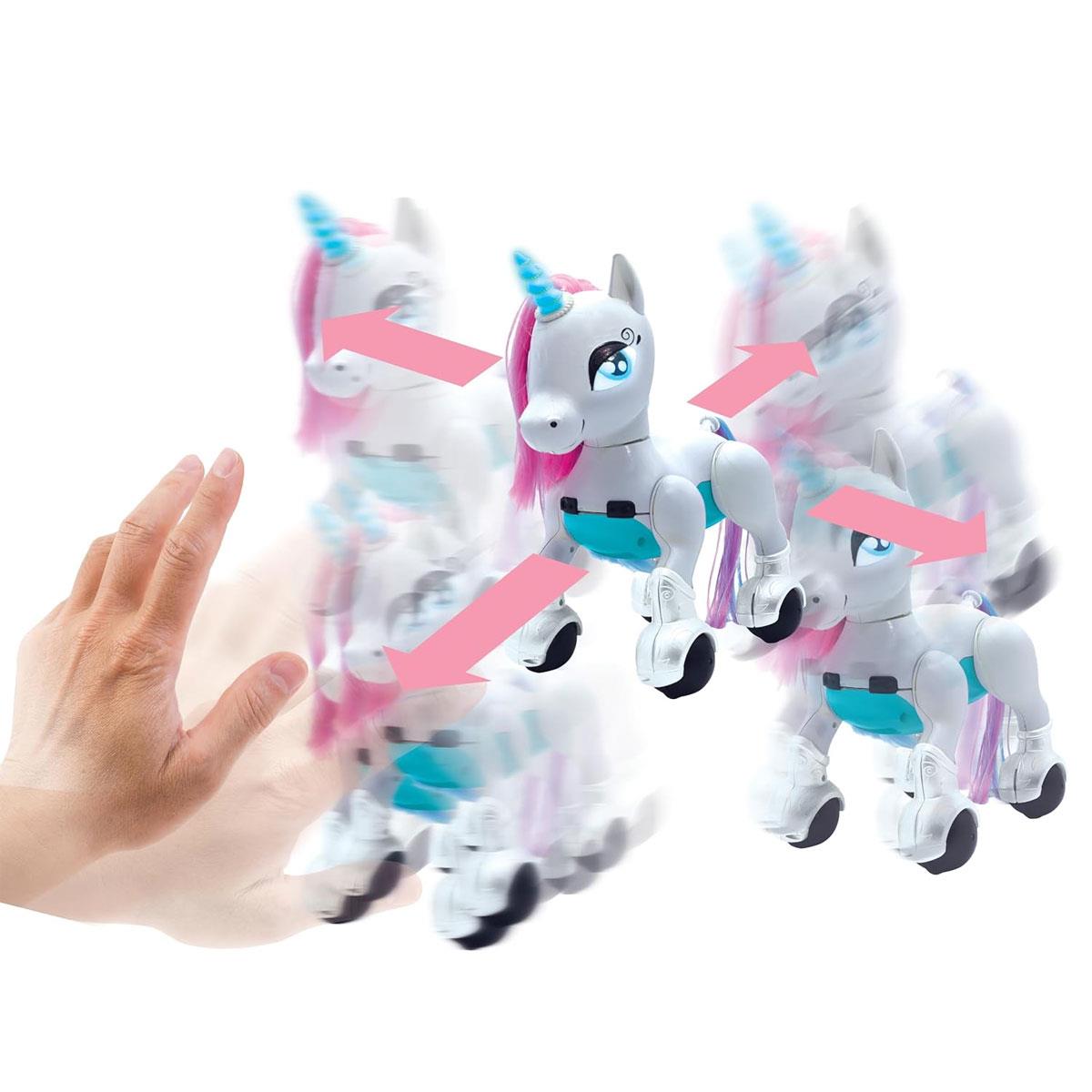 Lexibook Power Unicorn Smart Robotic Toy with Remote Control Programming & Gesture Control White/Pink/Blue - Image 7