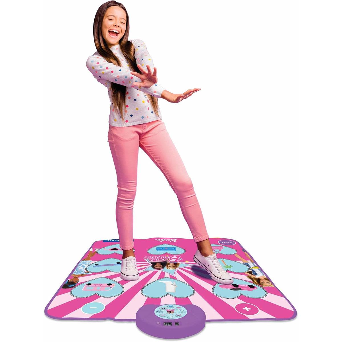 Lexibook Barbie Electronic Dance Mat Bluetooth 6 Game Modes 8 Light-Up Buttons Pink - Image 3