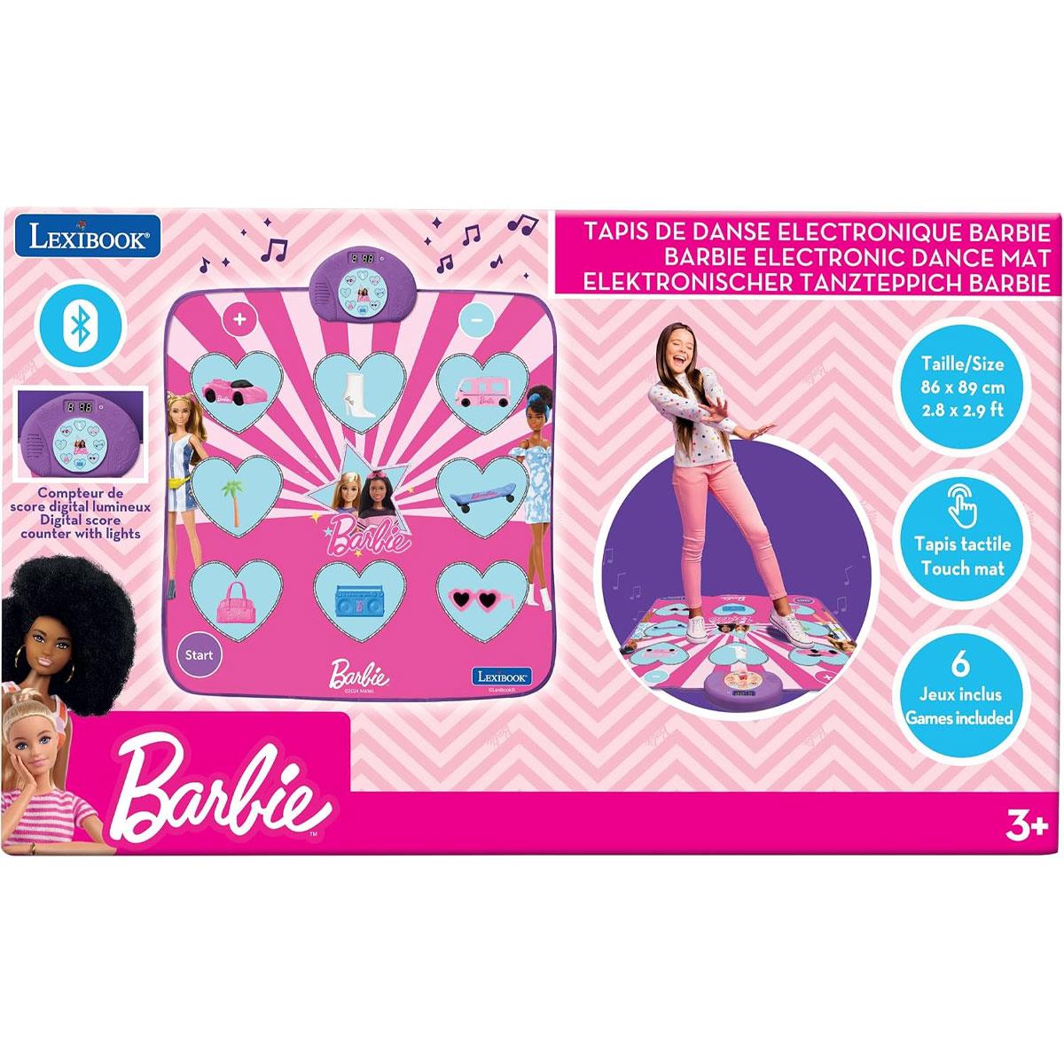 Lexibook Barbie Electronic Dance Mat Bluetooth 6 Game Modes 8 Light-Up Buttons Pink - Image 5