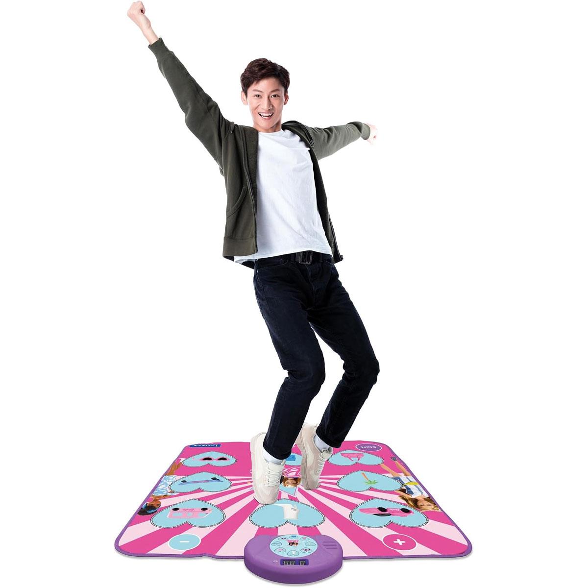 Lexibook Barbie Electronic Dance Mat Bluetooth 6 Game Modes 8 Light-Up Buttons Pink - Image 6