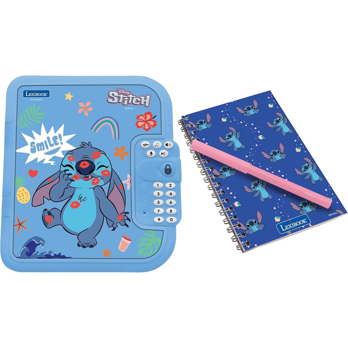 Lexibook Disney Stitch Electronic Diary with Pen Password Protection Voice Recorder Voice Changer & Notebook Blue - Image 4