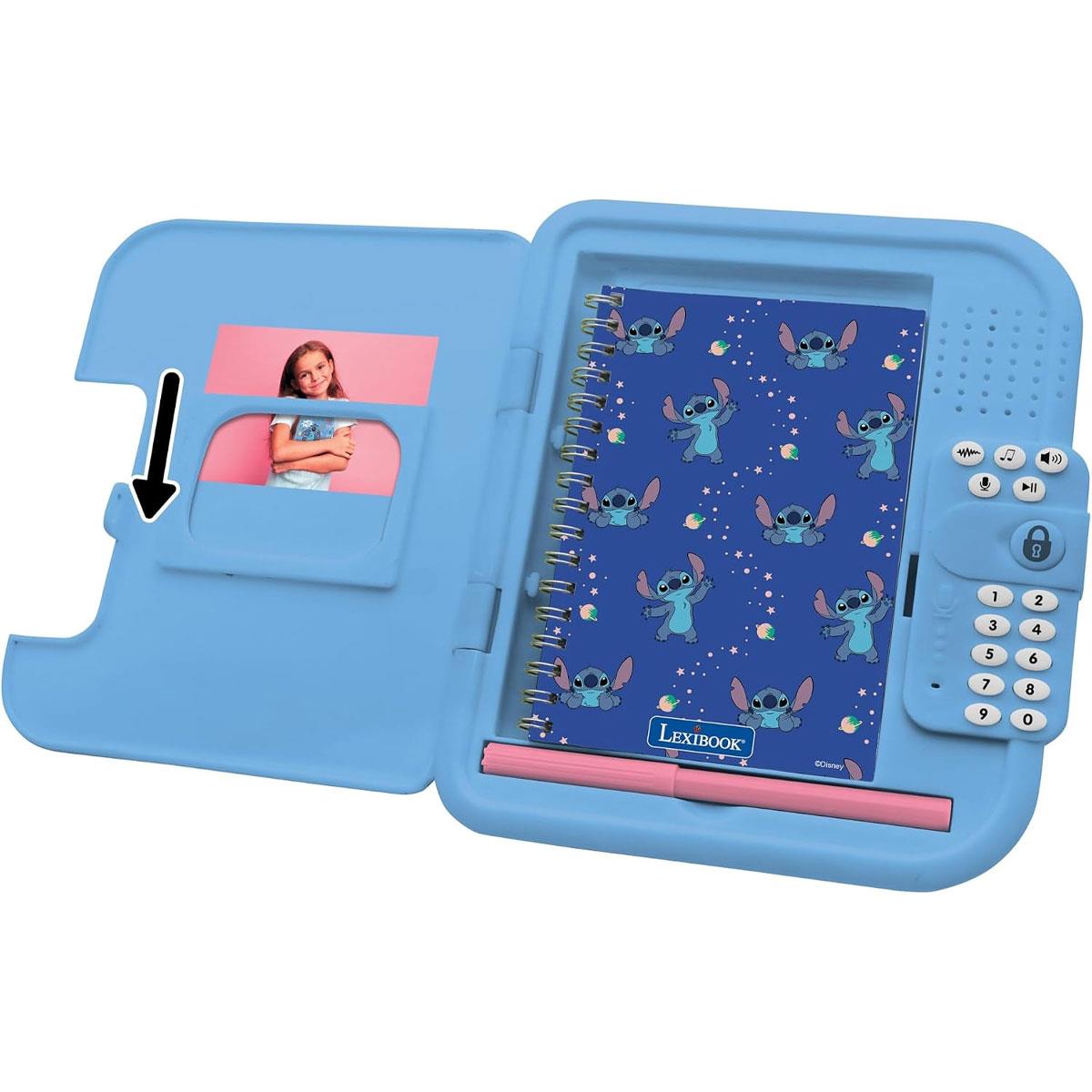 Lexibook Disney Stitch Electronic Diary with Pen Password Protection Voice Recorder Voice Changer & Notebook Blue - Image 7