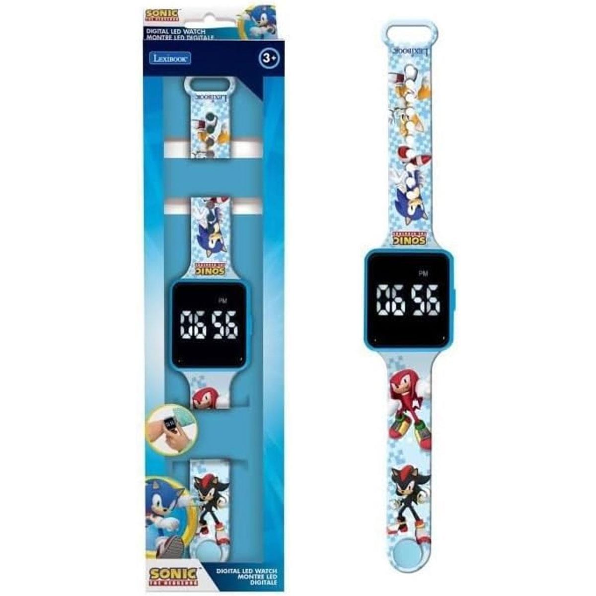 Lexibook Sonic Digital Watch for Kids Blue Silicone Strap LED Display 12/24 Hour Format