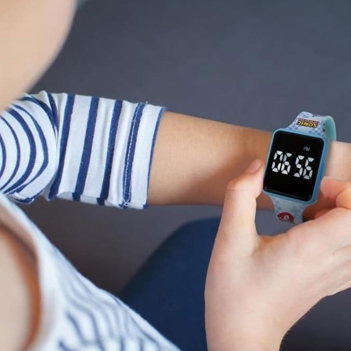 Lexibook Sonic Digital Watch for Kids Blue Silicone Strap LED Display 12/24 Hour Format - Image 2