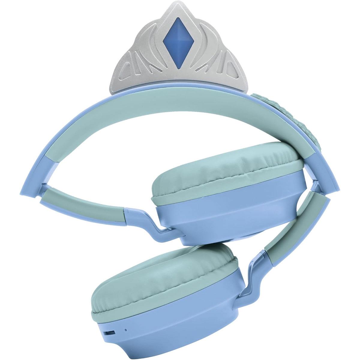 Lexibook Frozen Bluetooth Headphones 2-in-1 Wireless & Wired 85dB Volume Limit LED Lights Blue/White - Image 4