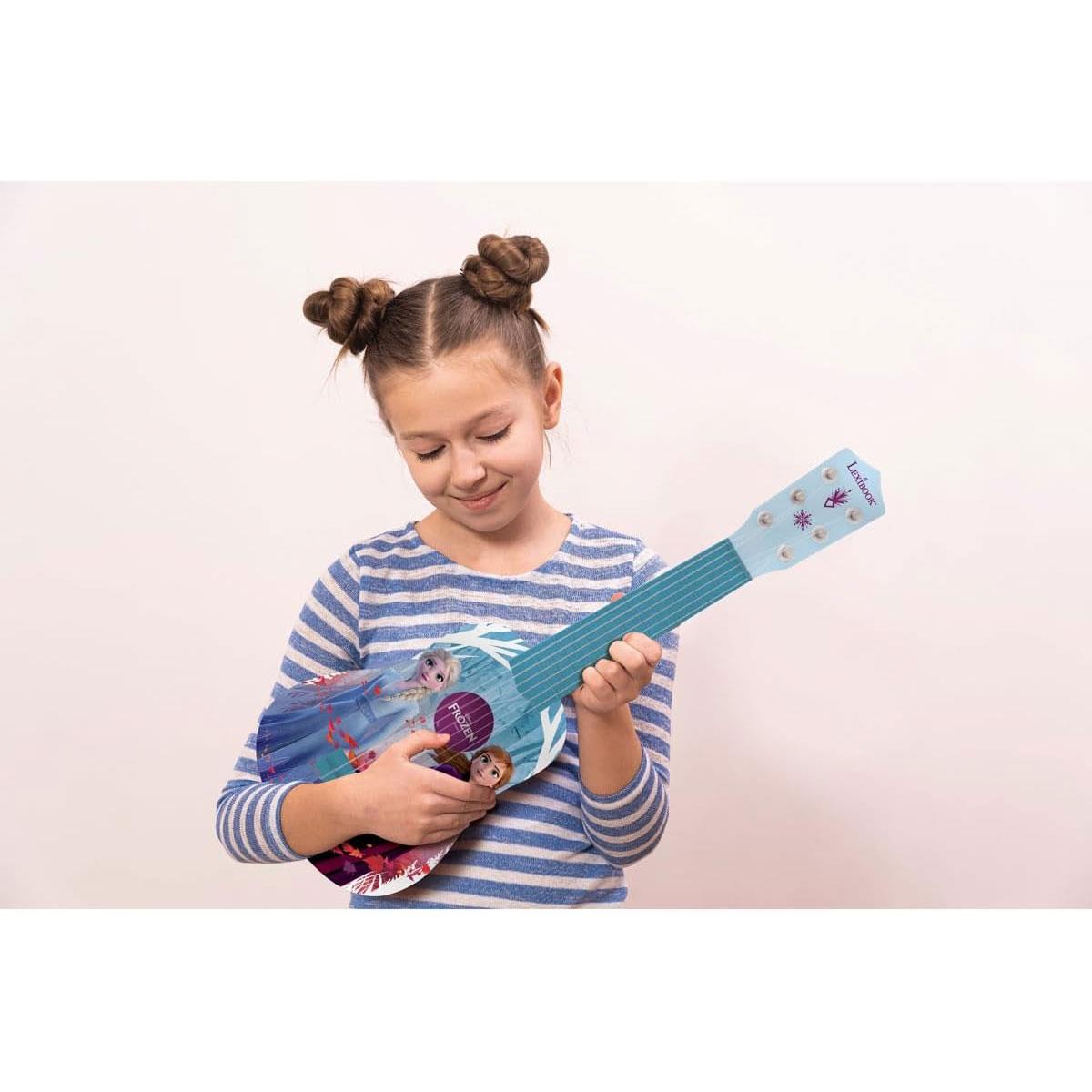 Lexibook Disney Frozen 2 My First Guitar for Kids 21-Inch Plastic Guitar 6 Nylon Strings Blue/Purple 3+ Years - Image 2