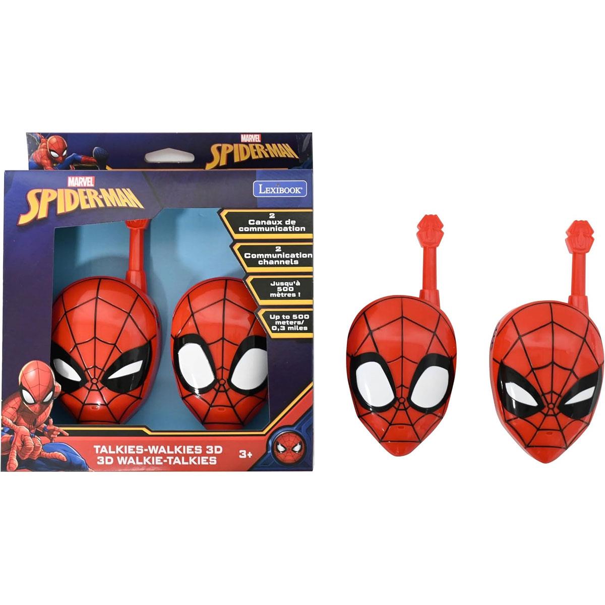 Lexibook Spider-Man 3D Walkie-Talkies 500m Range 2 Channels Red 2 Pack
